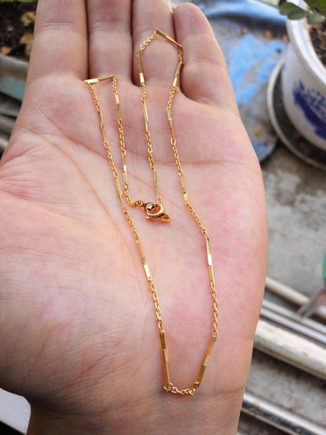 European imported copper gold plated necklace