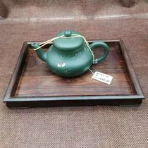 Yixing green mud purple sand pot famous pure handmade raw ore green mud drawing teapot