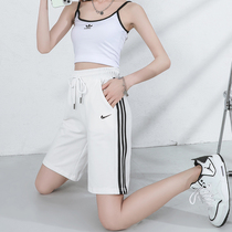 2022 Spring Summer 50% Sport shorts women High waist wide legs Three bars Loose Pure Cotton Small Subcasual Pants Tide