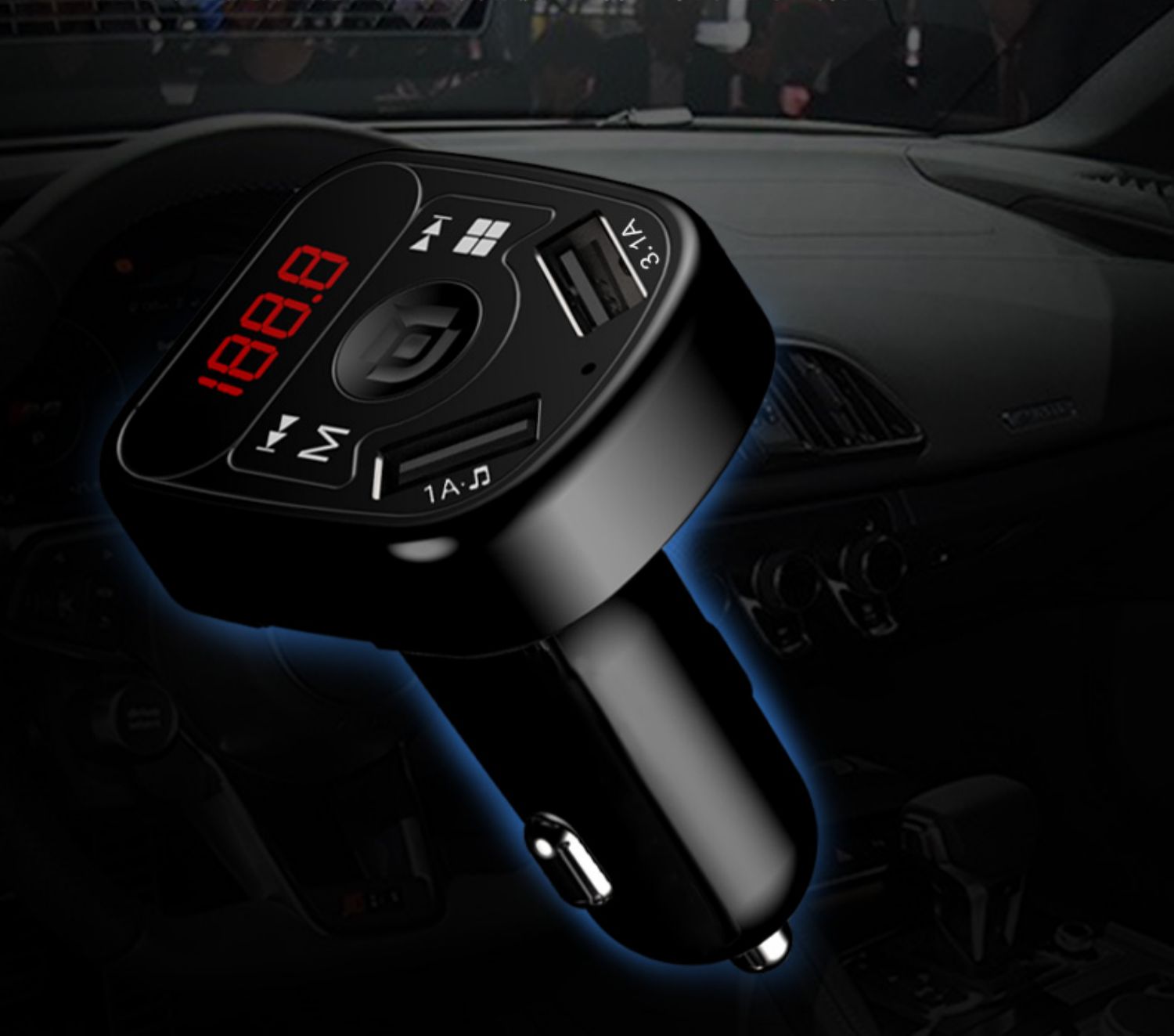 Xe Bluetooth Máy nghe nhạc MP3 Máy nghe nhạc Xe hơi Phổ dụng Thuốc lá Bật lửa Xe u Bộ sạc nhạc - Trình phát TV thông minh củ phát wifi huawei