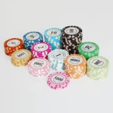 Chip Coin Texas Poker Chip Set Bachel Chess Mathematic Mahjong Points Exchange Money Card Расчет токенов