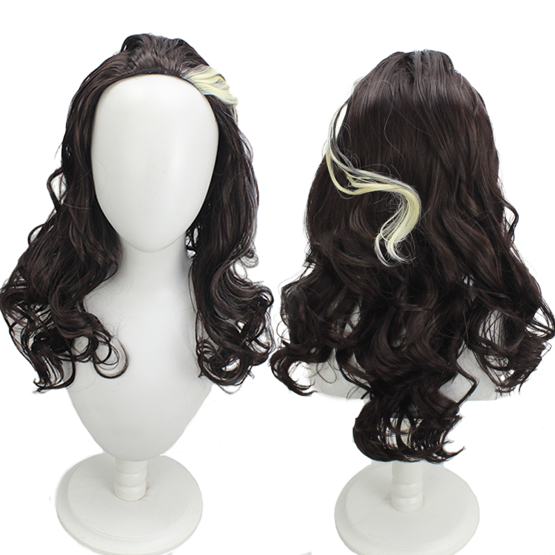 【Flaming Fire】Harry Potter Bellatrix Lestrange Golden Long Curly Hair Cosplay Wig