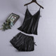 Suspender pajamas women's summer thin section sexy ice silk vest shorts two-piece suit Korean version loose large size home service