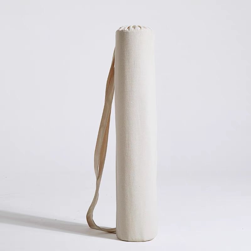Solid Color Simple Yoga Mat Storage Yoga Bag, Double Shoulder Yoga Mat Backpack, Long Cylindrical Yoga Bag