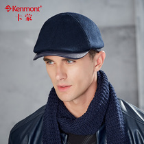  Kamon beret mens winter wool hat short eaves sheepskin European and American style cap outdoor warm winter hat