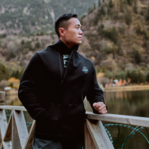 AlphaGym diagonal zipper space cotton jacket niche design autumn winter hooded zipper training fitness running sweater