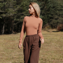 AlphaGym short velvet hollow sports long sleeve female back hollow slim sexy yoga T-shirt bottoming fitness clothes