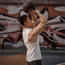 AlphaGym Side Seam Webbing Sport Vest Mens Round Collar Cotton Breathable Comfort Fitness Training Sleeveless Short Sleeves