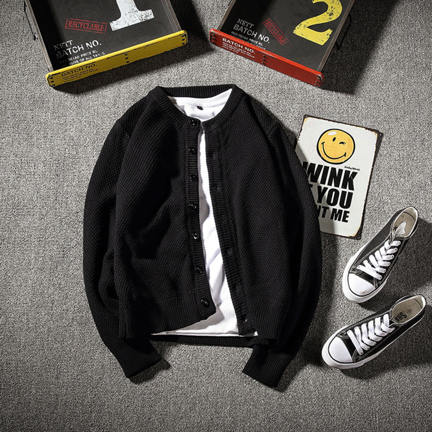 Осенне-зимний вязаный кардиган в японском стиле в стиле ретро, мужской свободный свитер большого размера, куртка, трендовая верхняя одежда из толстой нити