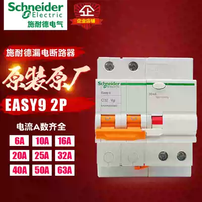 Schneider Leakage circuit breaker EASY9 2P easy9 Air-on air switch Household DPN protector