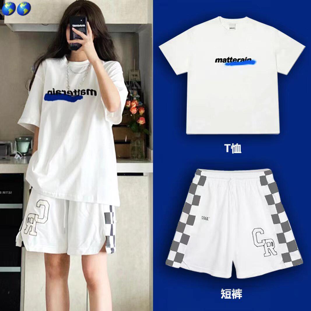Salt Set Reduced Small Fashion Casual Set Women Summer Short Short Short Short Short Cotton Running Cotton Two Pieces