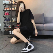 2022 New Pure Cotton Casual Sports Suit Women Summer Thin short sleeves shorts wearing fashion foreign air Two sets
