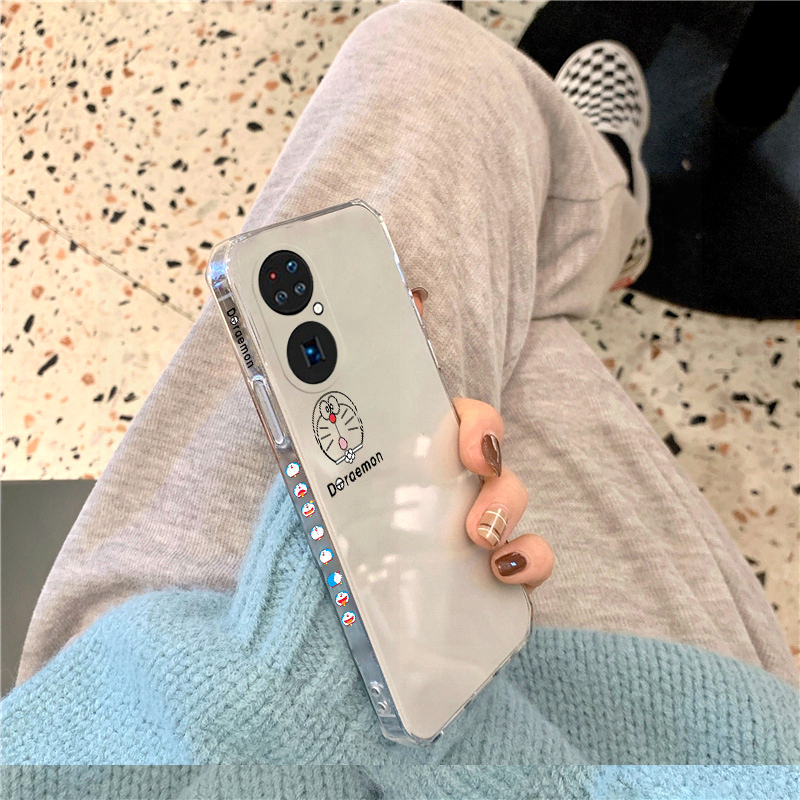 Blue Fatty for Huawei P50 Premium Cell Phone Cases P40pro Cute Cartoon Simple Shatterproof Full Bag Soft Shell Women