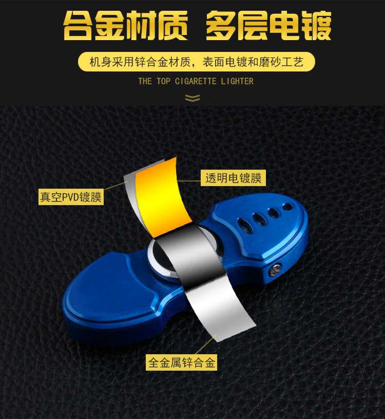 Glowing ngón tay con quay hồi chuyển nhẹ hơn đầy màu sắc sáng sạc USB xoay thuốc lá điện tử nhẹ hơn để gửi bạn trai bán bật lửa đẹp giá rẻ
