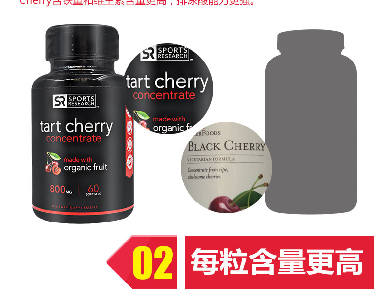 Mỹ Đen Cherry Viên nang cô đặc Gouty Ling Viên nang Axit uric thấp khớp Nhập khẩu Axit Gout chính hãng Sản phẩm sức khỏe - Thức ăn bổ sung dinh dưỡng thuốc thực phẩm chức năng
