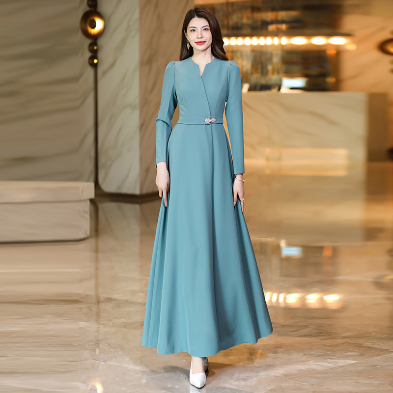 French-Style Long Dress 2026 New Model, Light Luxury, High-End Feel, Slimming Dress for Women, Spring and Autumn, Super Pretty Long Dress 1202 French-Style Long Dress 2026 New Model, Light Luxury, High-End Feel, Slimming Dress for Women, Spring and Autumn, Super Pretty Long Dress 1202