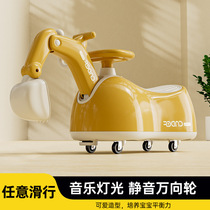 Childrens peanut twist car yo-yo car male and female babies 1 to 3 years old anti-side refurbished Niuniu car childrens music