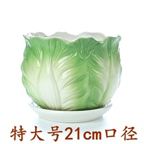 Flower pot ceramic extra-large with tray hair tree green canthus Clivia Clivia Tiger Pilan porcelain pot special clearance