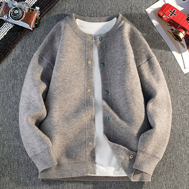 New Autumn and Winter Sweaters for Men, Knitted Base Layer Cardigans for Men