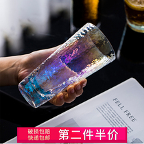 Water Cup set household ins Cup colorful hammer mesh juice cup Net red glass glass large capacity tea cup wine glass