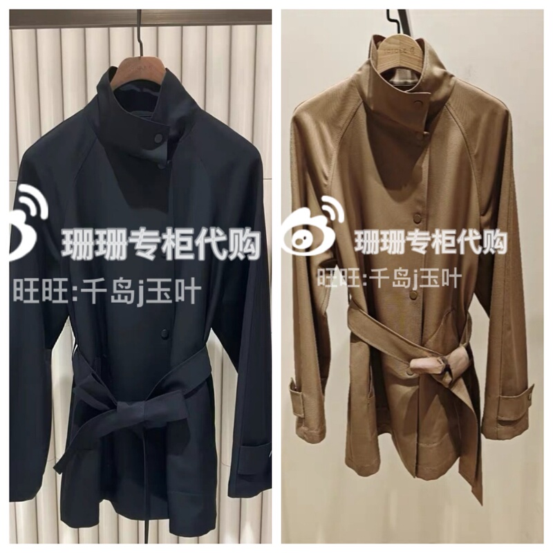 2026 Spring Wool Trench Coat 1261A2047001 Black, 1261A2047002 Camel 7596