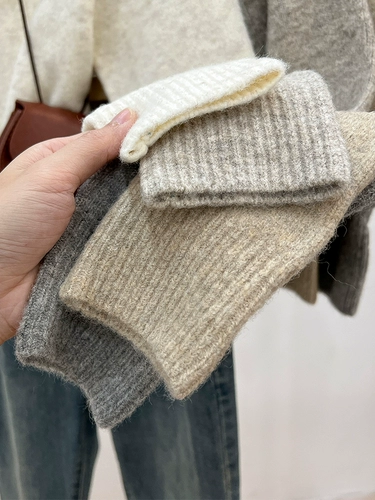 Трикотажная рубашка, демисезонный весенний свитер, квадратный вырез, увеличенная толщина