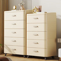Thickened drawer containing cabinet Home living room Sitting Room Cabinet Multilayer Clothes Lockers Cream Wind Bedroom Bed Head Cabinet