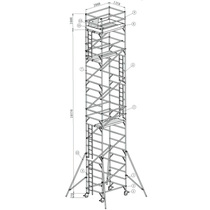 11 m aluminum alloy scaffolding special fast - fitting ladder straight - climb ladder manufacturer direct sales