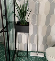 Квадратный, черный, 25×25×75см