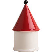 Toothpick barrel ceramic 2024 new high-value ins ornaments high-end niche cream art dental floss toothpick box