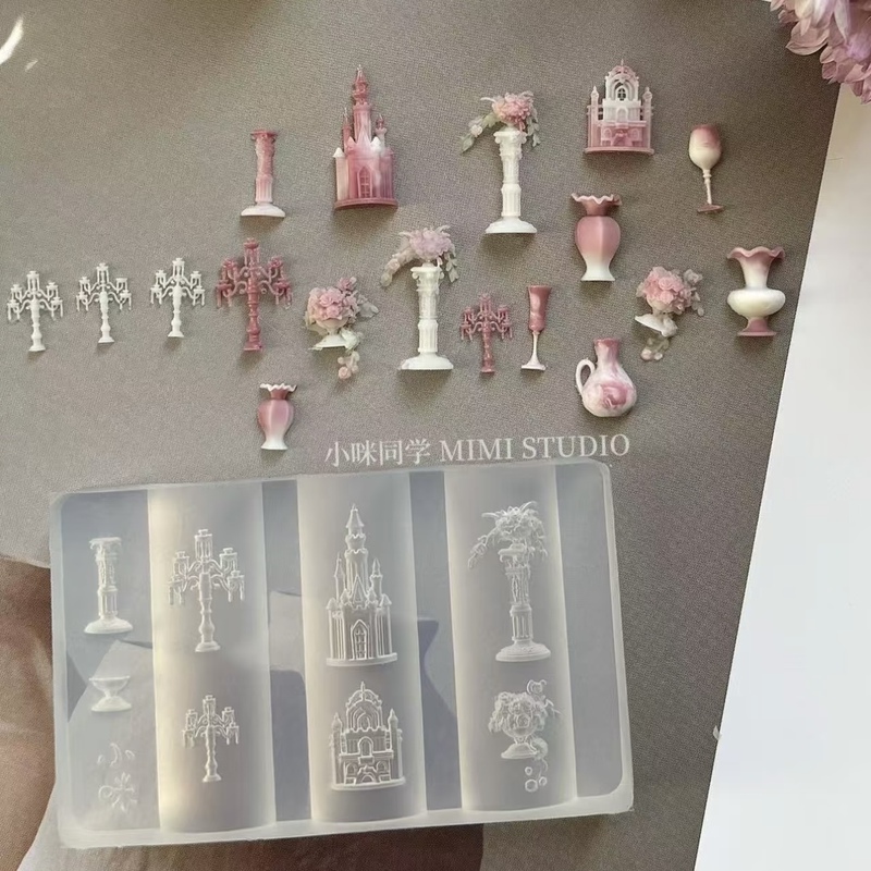 【In Stock, Authentic and Authorized】Xiaomi Classmate Castle Roman Column Candlestick Flowerbed Nail Art Mold
