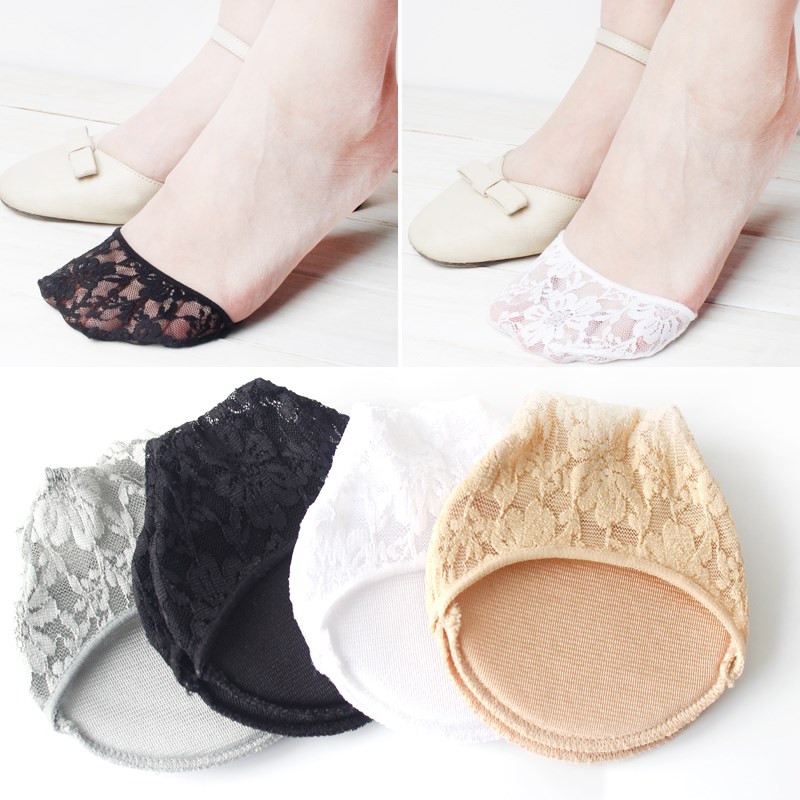 Half-palm socks Semi-cut socks Socks Non-slip Invisible Female Summer Half Foot Socks Light Mouth Short Socks Silicone Gel High Heel Shoes Front Palm Padded Feet