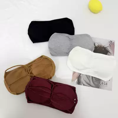 Summer Korean version of the chest strapless strap anti-light wrap chest with chest pad bra beauty back base shirt underwear coat ladies