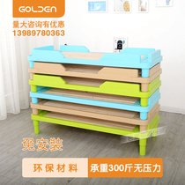 Kindergarten bed care class primary school students lunch bed plastic stacked early education special lunch break bed solid wood childrens cot