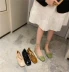 Phiên bản Hàn Quốc của phong cách giản dị đơn giản 2020 đầu mùa xuân sản phẩm mới thiết kế mũi vuông khâu thiết kế dây đeo chéo giày đế bằng đế thấp giày đơn - Giày cắt thấp