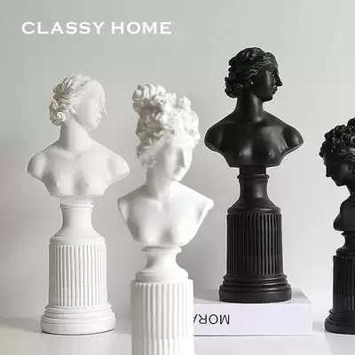Classical Lady figure bust high-end ornaments US-French rural pastoral modern minimalist sculpture accessories