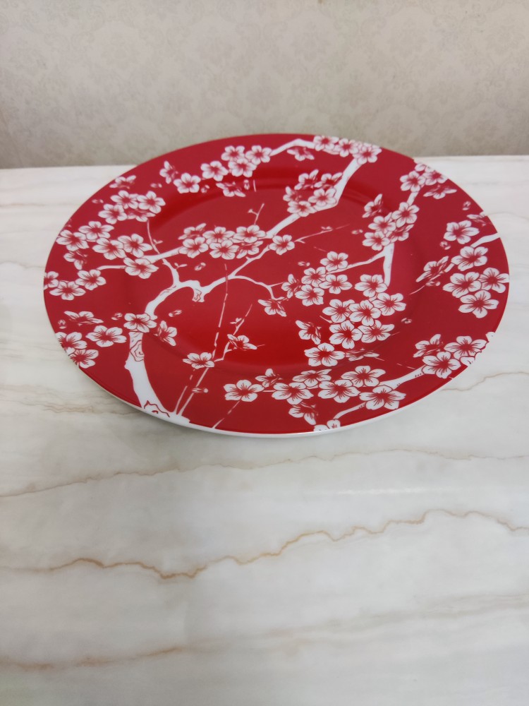 Chinese toothpaste bespoke ceramic plate Home Plum Snack containing disc fruit disc diameter 23cm