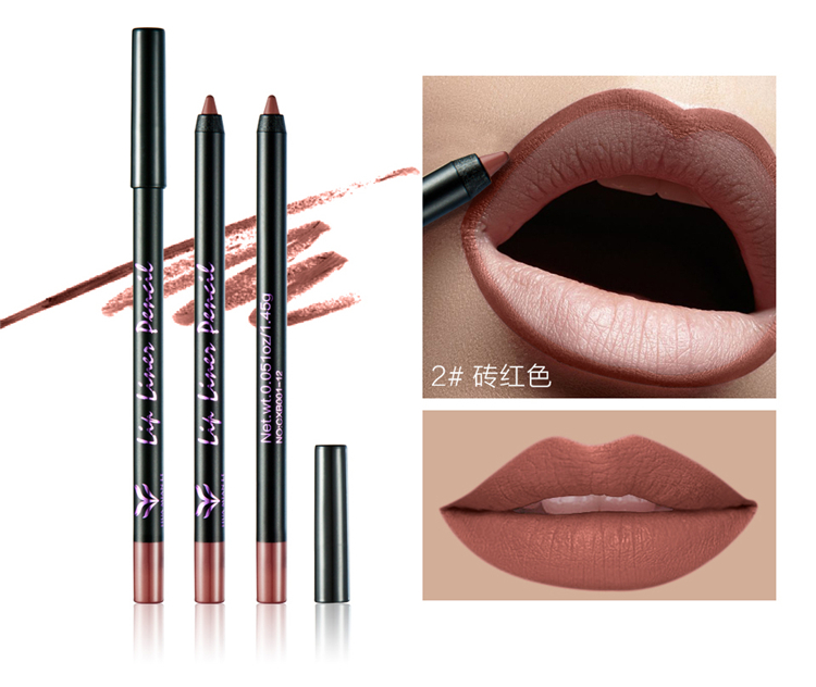 Môi lót bút kéo dài giữ ẩm không đánh dấu không thấm nước matte chính hãng màu nude cắn môi trang điểm tranh lip bút chì không dính cup son môi bút 	son bút chì apieu	