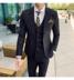 Quần Suit Suit mới của Anh sọc ca rô Business Casual ăn mặc Suit Ba mảnh nam 