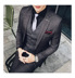 New Tide Men Casual Anh Khối sọc ca rô Wedding Dress Suit nam Slim Suit Ổn Pants Set 