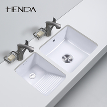 Balcony laundry basin with washboard ceramic floor basin Home small number washbasin embedded square table basin deep water tank