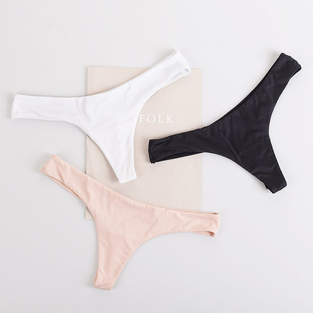 Sexy seamless thong ຂອງແມ່ຍິງເອີຣົບແລະອາເມລິກາລໍ້ລວງສະດວກສະບາຍ ice silk T-pants ຝ້າຍບໍລິສຸດຂະຫນາດໃຫຍ່ underwear ຕ່ໍາແອວ