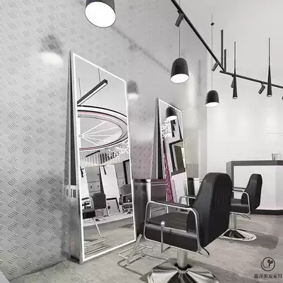 New Net red hairdressing shop mirror table hair salon dedicated single-sided shop cutting mirror tide landing ironing mirror