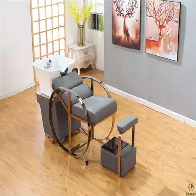 Lili shop Flushing bed hairdressing bed hair salon special hair salon shampoo bed semi-reclining high-grade factory direct sales