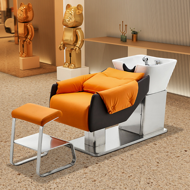 New high-end ceramic pot shop flush beds hair shop hair wash hair hallway semi-deck Xinze