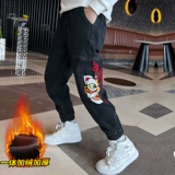 Утепленные джинсы для мальчиков, штаны, демисезонный детский пуховик для отдыха, подходит для подростков