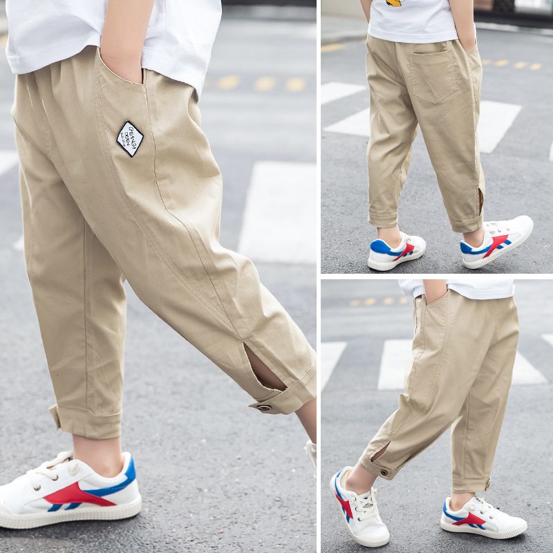 Boys' mosquito trousers summer thin mode loose children's big PP Harlen pants Harley Summer Costume in Nine Boys