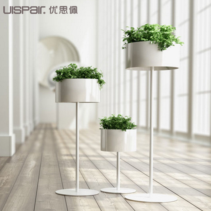 uispair Youthépe creative metal floor-type decorative green-planted flowerpots stand for the foyer of the office building
