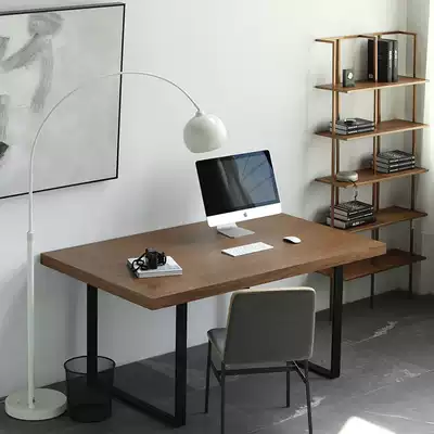 ins Nordic wrought iron computer desk Desktop solid wood living room computer desk large desktop office computer desk rectangular