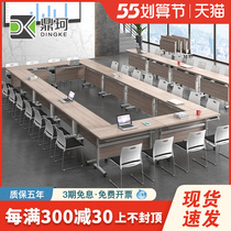 Folding training table and chairs Combined mobile desk flap table Splicing Meeting Table Strip Table Educational Institution Table and chairs